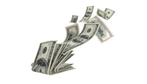 Money flying