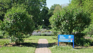 Main entrance of the Garden of Fragrance on the grounds of Rochester Museum and Science Center, 657 East Ave, Rochester.