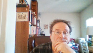 The author at his apartment on North Goodman Street. “My self-isolation began with a bout of pneumonia. Next came COVID-19, which is particularly dangerous for those like me, who have preexisting health conditions.”
