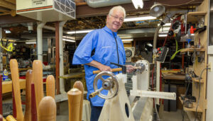 Bruce Trojan in his Victor studio. Photo courtesy of Melody Burri. 