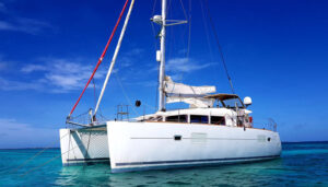 The Fowlers sold their home and just about everything they owned to fund their adventure. They bought Ocean Fox, a 6-year-old 40-foot catamaran for more than $300,000. The Ocean Fox was built in 2012 and carries two motors, three sails, and has three cabins.