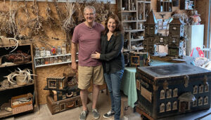 Betsy and Chris Marshall maintain the Birdsong Fairy Trail located at Mendon Ponds Park.