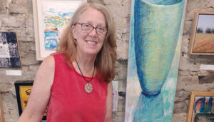 Kathryn Bevier is an artist who directs the Mill Art Center and Gallery in Honeoye Falls. She also develops colors for encaustic paint and uses it in her own painting of still life and landscapes.