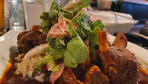 The osso bucco ($24) at Label 7 in Pittsford is a piece of culinary art.